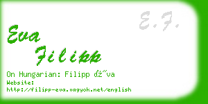 eva filipp business card